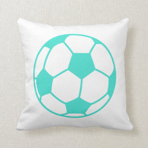 Coussin Turquoise; Bal de Football Vert Bleu