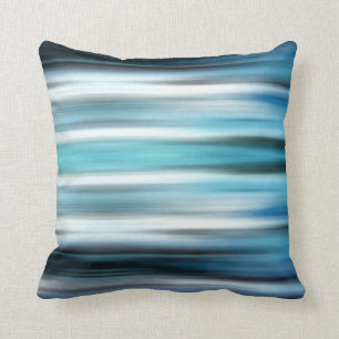 Coussin turquoise bleu moderne abstrait