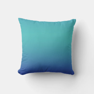 Coussin Turquoise Bleu Ombré Moderne