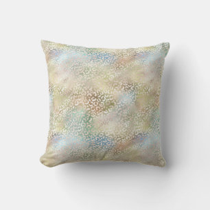 Coussin Turquoise Blue Gold Green Glam Empreinte de léopar