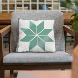 Coussin Turquoise Blue Snowflake Carrelage Jeu de plateau 
