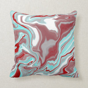 Coussin Turquoise, Bourgogne, persiennes en marbre rouge e