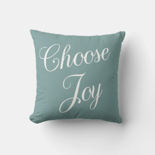 Coussin Turquoise Choisissez Joy Bible Verse