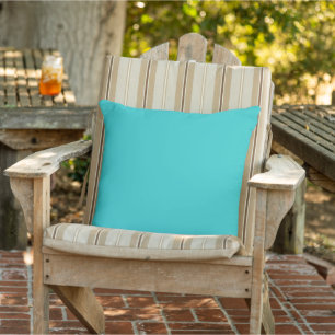 Coussin Turquoise Clair Aquamarine Cyan Couleur Uni