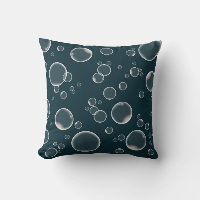 Coussin turquoise de bulles de souffle. Tout sur l (Recto)