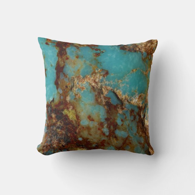 Coussin Turquoise et or (Recto)