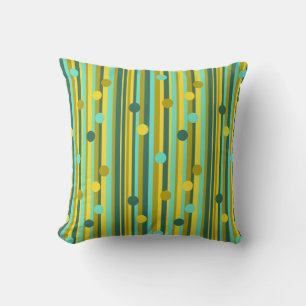 Coussin Turquoise Jaune 3
