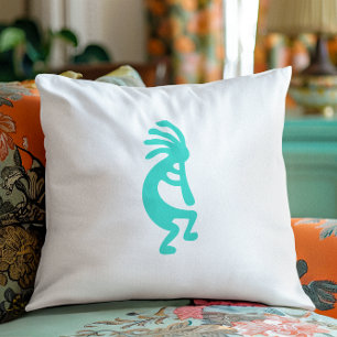 Coussin Turquoise Kokopelli