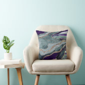 Coussin Turquoise marbre violet Agate or Parties scintilla (Chair)