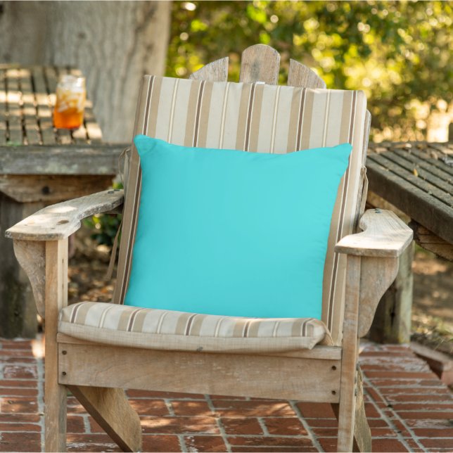 Coussin Turquoise moyen couleur unie (Chaise)