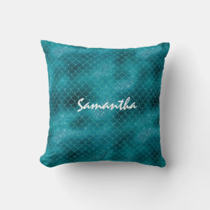 Coussin Turquoise Sparkle Mermaid personnalisé