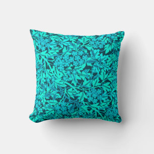 Coussin Turquoise & Turquoise Moderne Jasmine Motif Floral