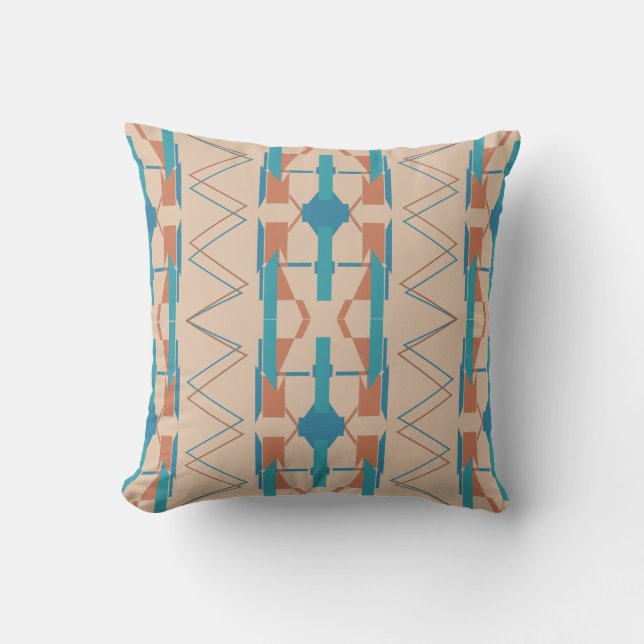Coussin Turquoise Turquoise rouille Tan Southwest Look Mos (Recto)