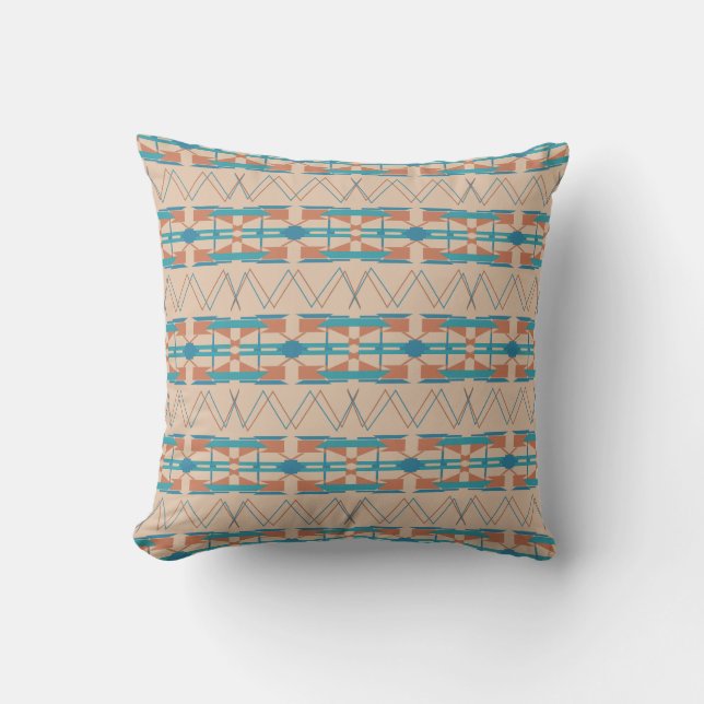 Coussin Turquoise Turquoise rouille Tan Sud-Ouest Look gro (Recto)