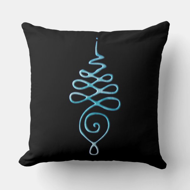 Coussin Turquoise Unalome (Recto)