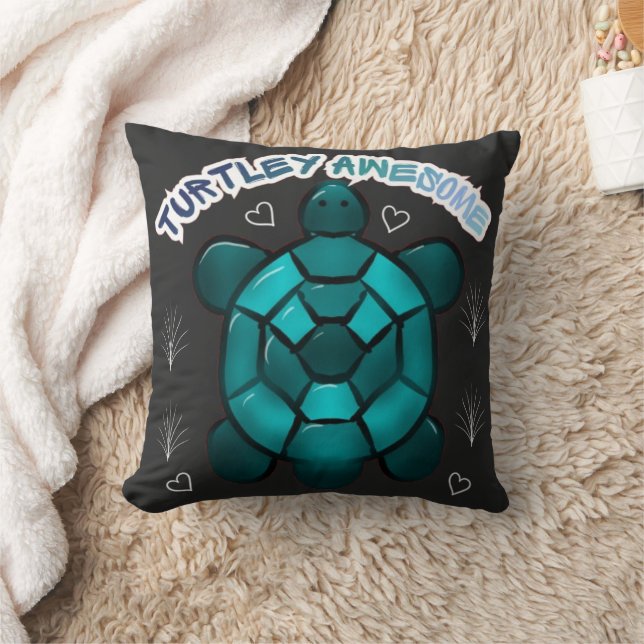 Coussin  Turtle Cute Pun Funny Animal Gift (Couverture)