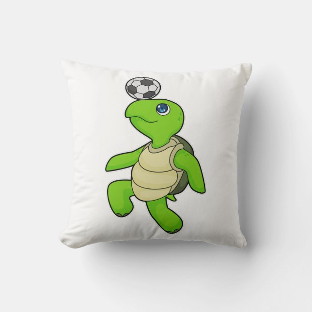 Coussin Turtle Soccer joueur (Recto)