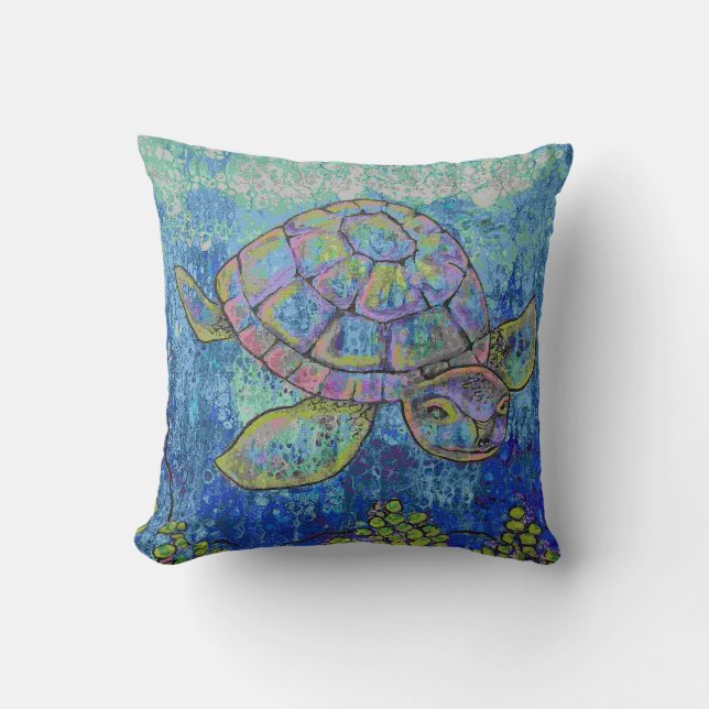 Coussin Turtle Throw Pillow (Recto)