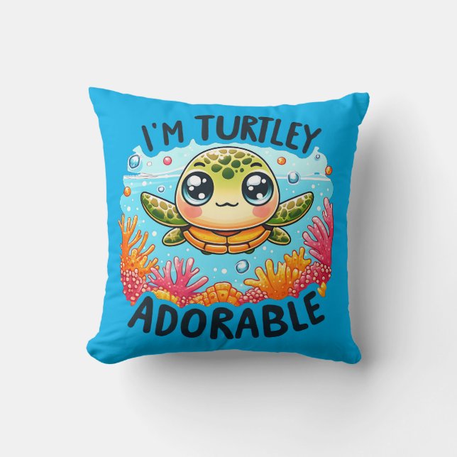 Coussin "Turtley Adorable" (Recto)