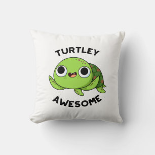 Coussin Turtley Awesome Drôle Turtle Pun