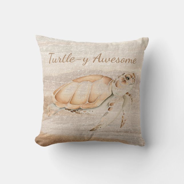 Coussin Turtley Awesome Sea Turtle Ocean Sea Animal Art (Recto)