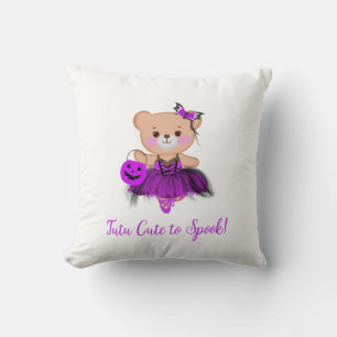 Coussin Tutu Cute to Spook ! Sorcière Ours Teddy Ballerina