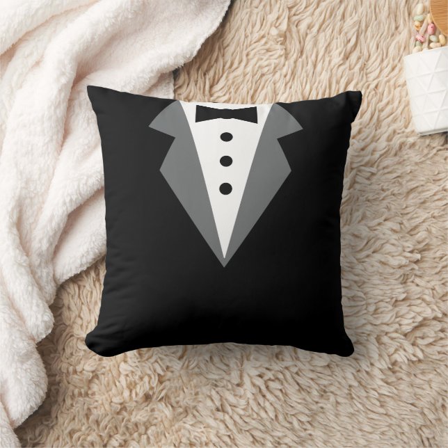 Coussin Tuxedo blanc noir (Couverture)