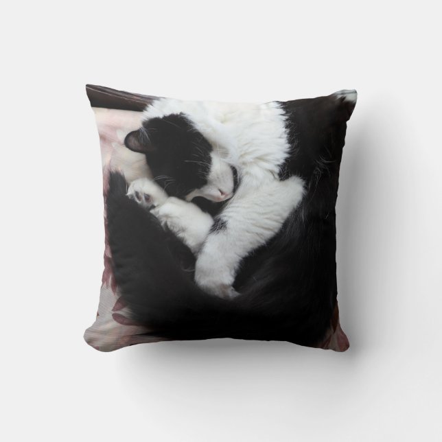 Coussin Tuxedo Chat Kitty Chats Noir et Blanc Catalogue (Recto)