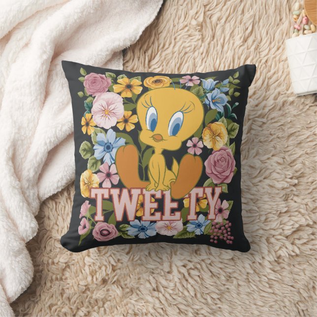 Coussin TWEETY™ Floral Embroidery Graphic (Couverture)