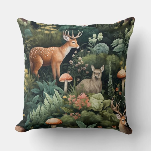 Coussin Twilight Forest Friends Botanical (Recto)