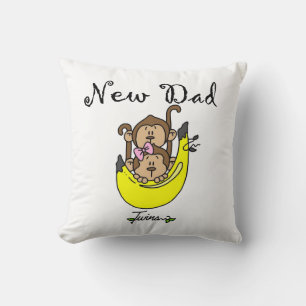 Coussin Twin Boy and Girl New Dad Cadeaux