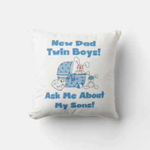 Coussin Twin Boys New Papa Cadeaux