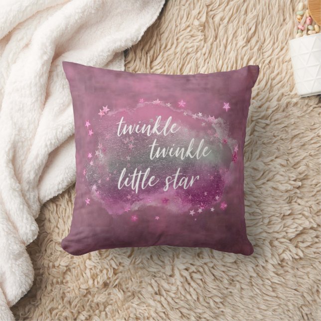 Coussin Twinkle Little Star | Vert menthe rose gras (Couverture)