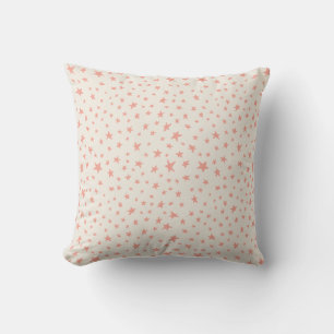 Coussin Twinkle Stars terracotta rose et crème