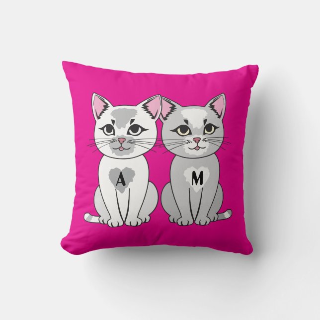Coussin Twins cat (Recto)