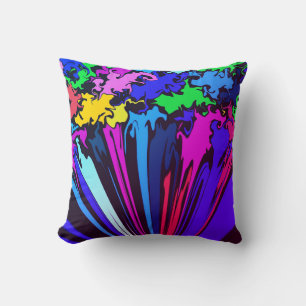 Coussin Twirl coloré Abstrait / Pinched / Miami /
