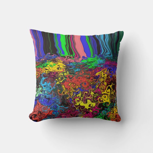 Coussin Twirlers colorés Abstraits / Poussés / (Recto)