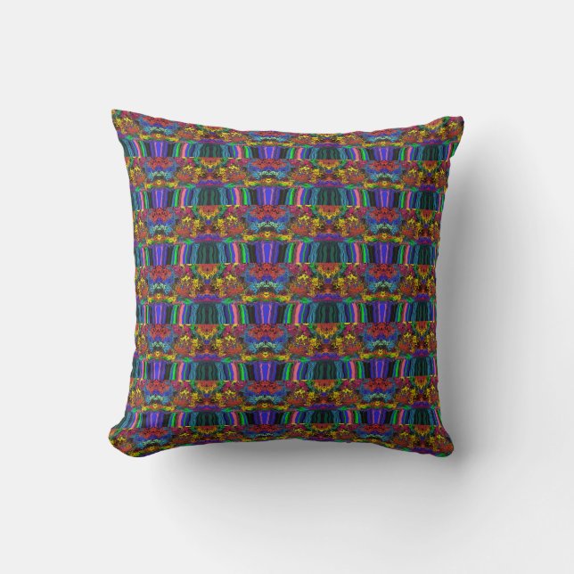 Coussin Twirlers colorés Abstraits / Poussés / Demi-Pots / (Recto)