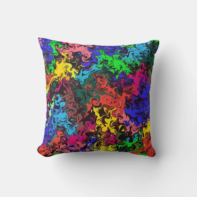 Coussin Twirly coloré Abstrait / (Recto)