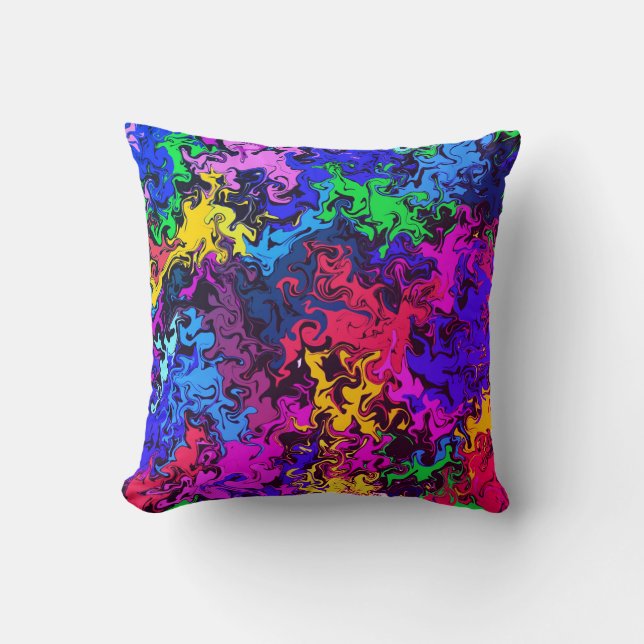 Coussin Twirly coloré Abstrait / Miami / (Recto)