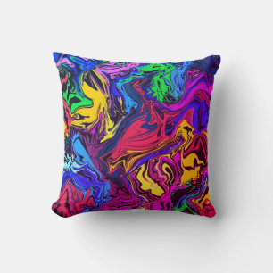 Coussin Twirly coloré Abstrait / Poussée / Miami