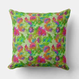 Coussin Twist Floral Jacobéen à la craie