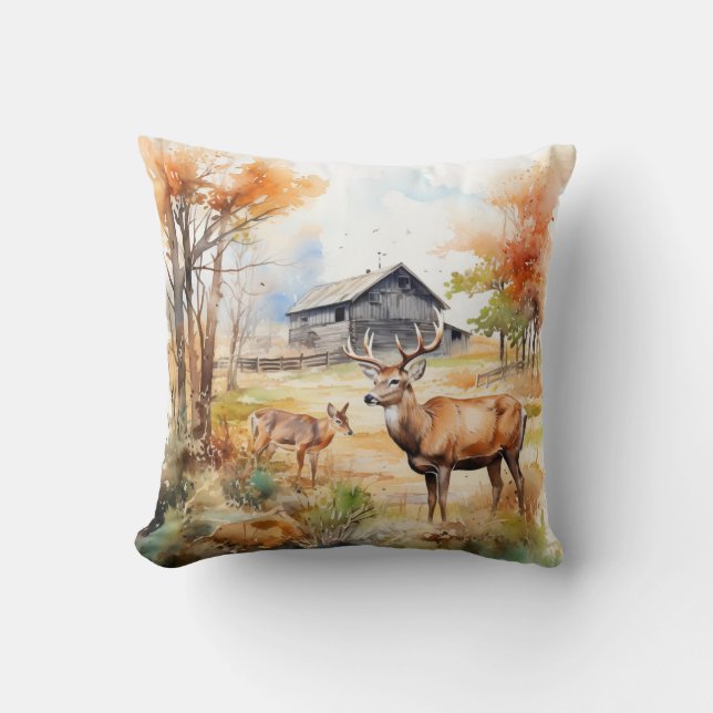 Coussin Two Deer (Recto)