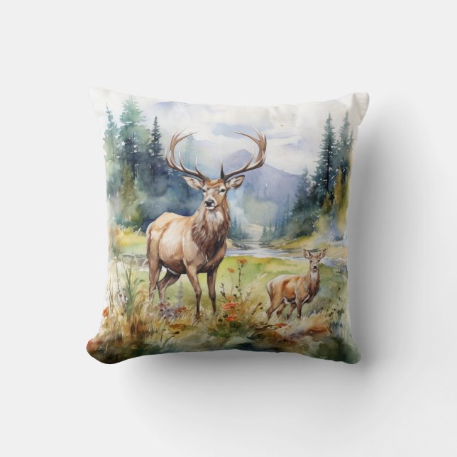 Coussin Two Deer (Recto)