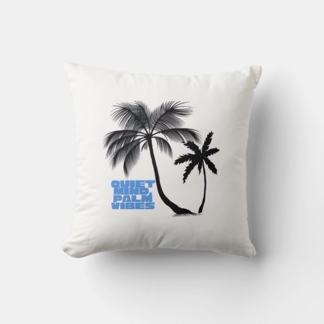 Coussin Two Palm Trees Wall Art | Tropical Minimalist (Recto)