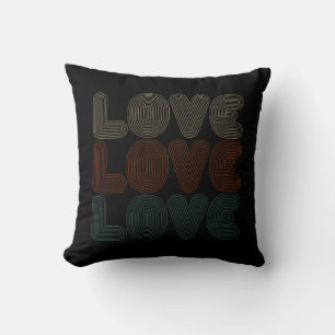 Coussin Type d'amour rétro simple Valentine Throw Pillow