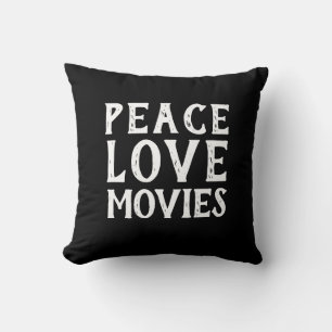 Coussin typographie amusante PAIX AMOUR FILMS