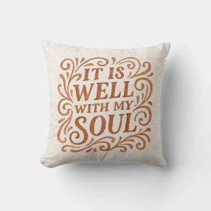 Coussin Typographie C'est Bien Avec Mon Âme