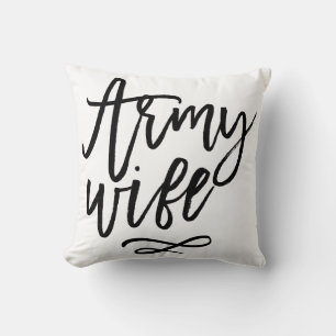 Coussin Typographie chic - Femme de l'armée