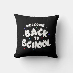 Coussin Typographie Colorée de Retour à l'École